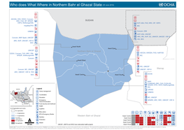 Who Does What Where in Northern Bahr El Ghazal State (30 June 2014)