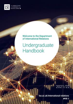 The Department of International Relations Undergraduate Handbook