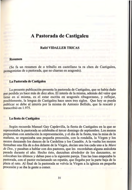 A Pastorada De Castigaleu