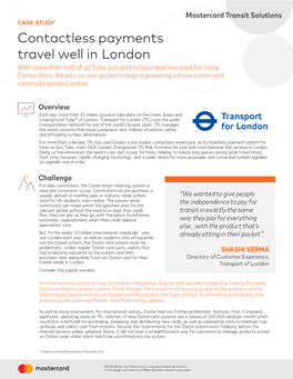Contactless Payments Travel Well in London