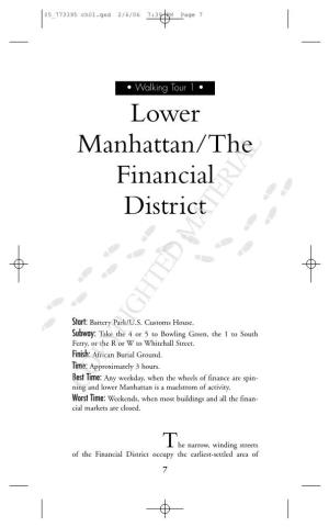 Lower Manhattan/The Financial District