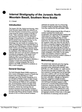 Internal Stratigraphy of the Jurassic North Mountain Basalt, Southern Nova Scotia