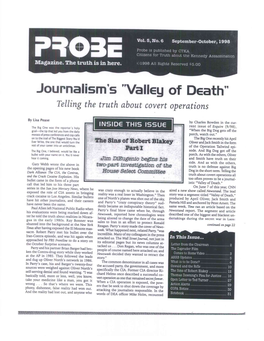 Journalism's "Valley of Death" Telling the Truth About Covert Operations