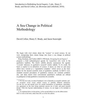"A Sea Change in Political Methodology." in Rethinking Social