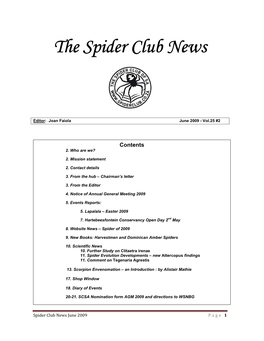 The Spider Club News