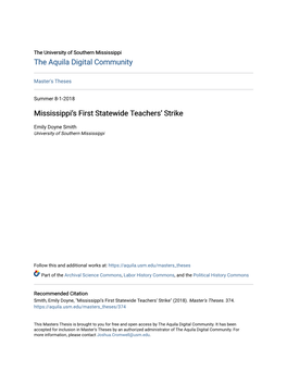 Mississippi's First Statewide Teachers' Strike