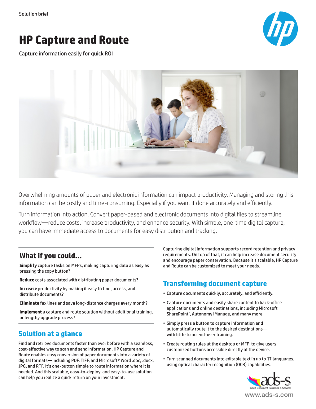 HP Capture and Route Capture Information Easily for Quick ROI