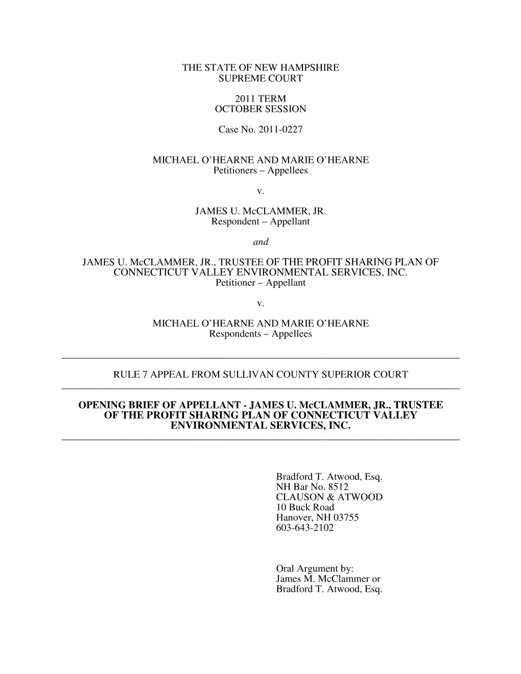 Connecticut Valley Environmental Services, Inc. of the Profit Sharing Plan of Connecticut Valley Environmental Services, Inc