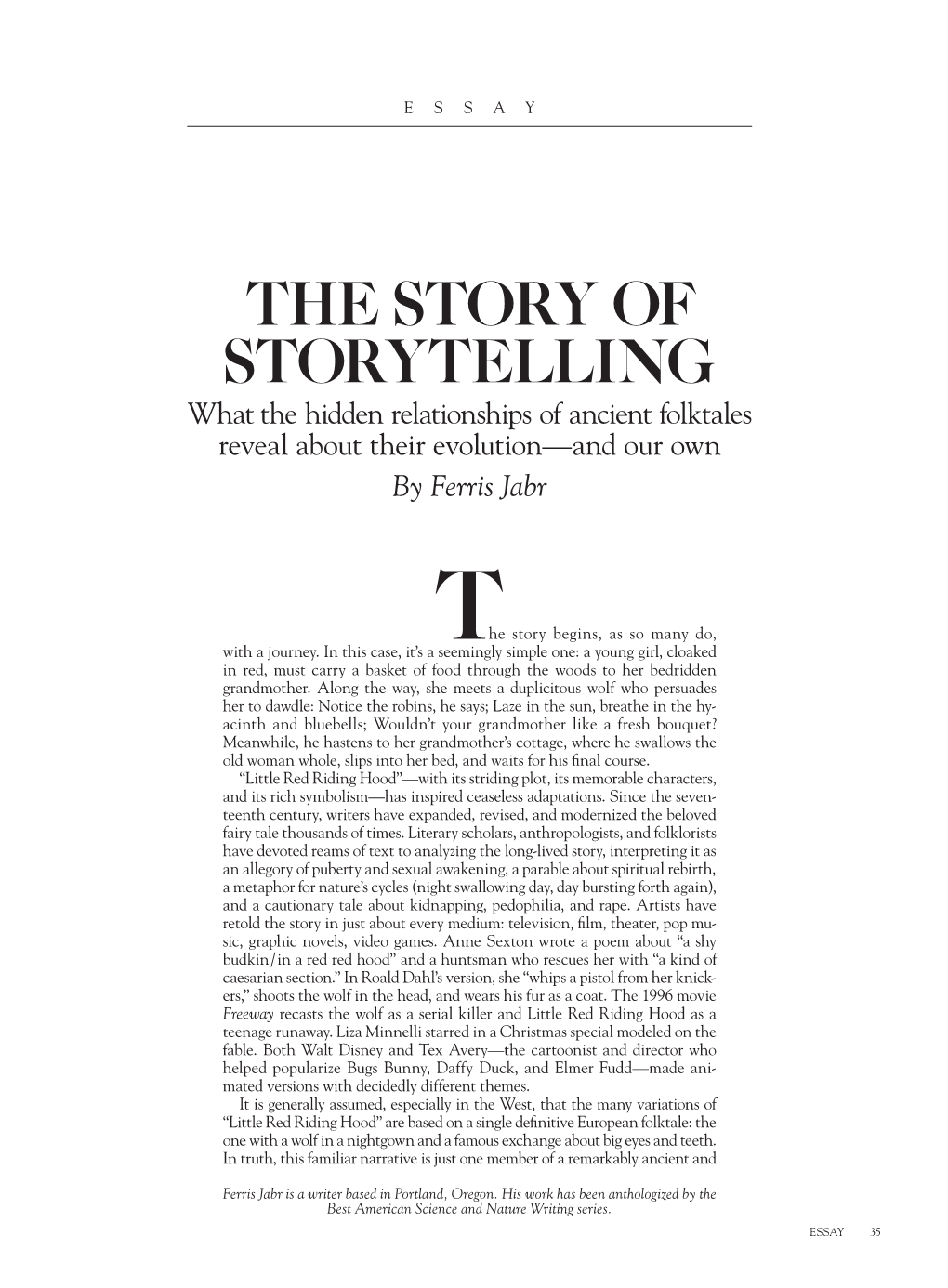 The Story of Storytelling