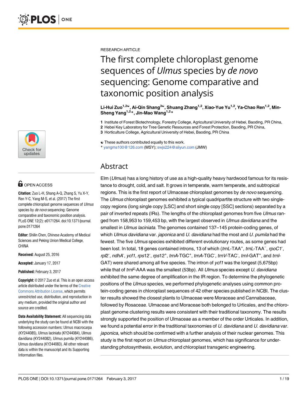 Genome Comparative and Taxonomic Position Analysis