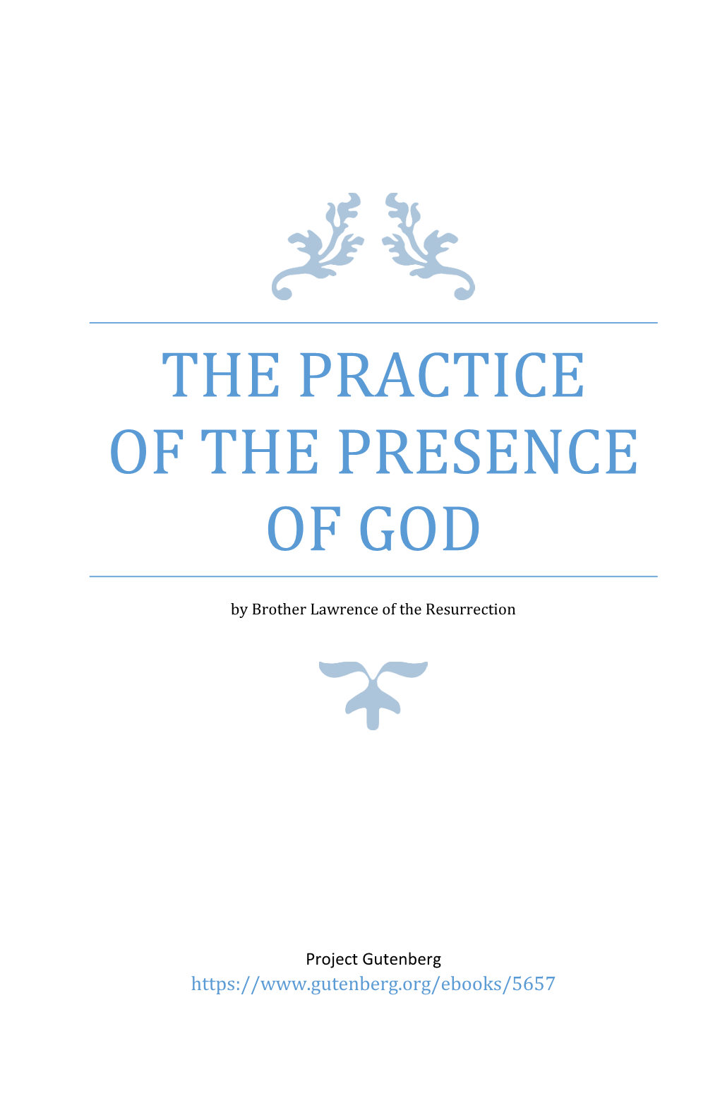 The Practice of the Presence of God.Pdf