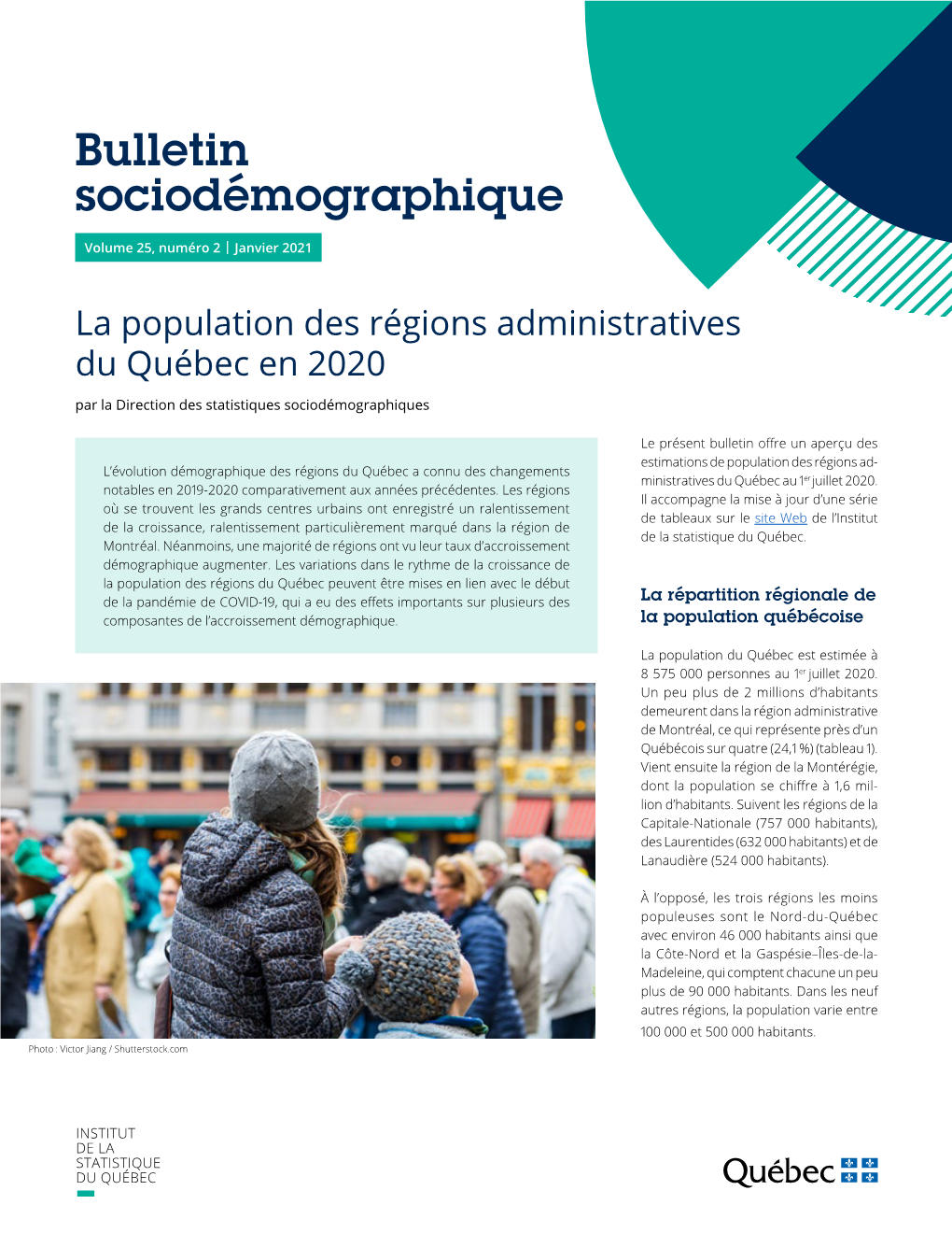 La Population Des Régions Administratives Du Québec En 2020