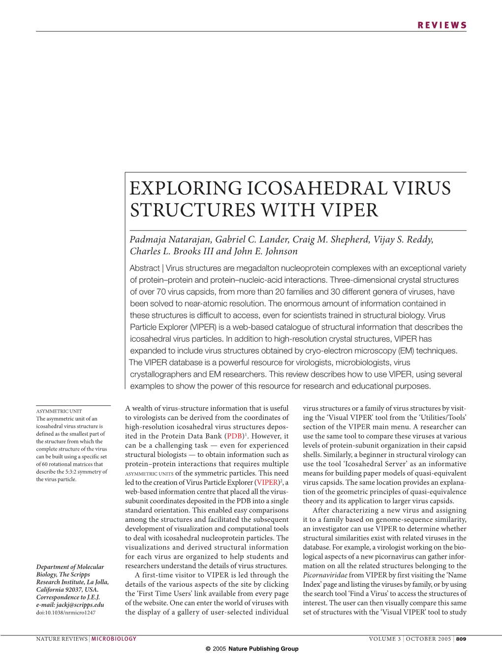 Exploring Icosahedral Virus Structures with Viper