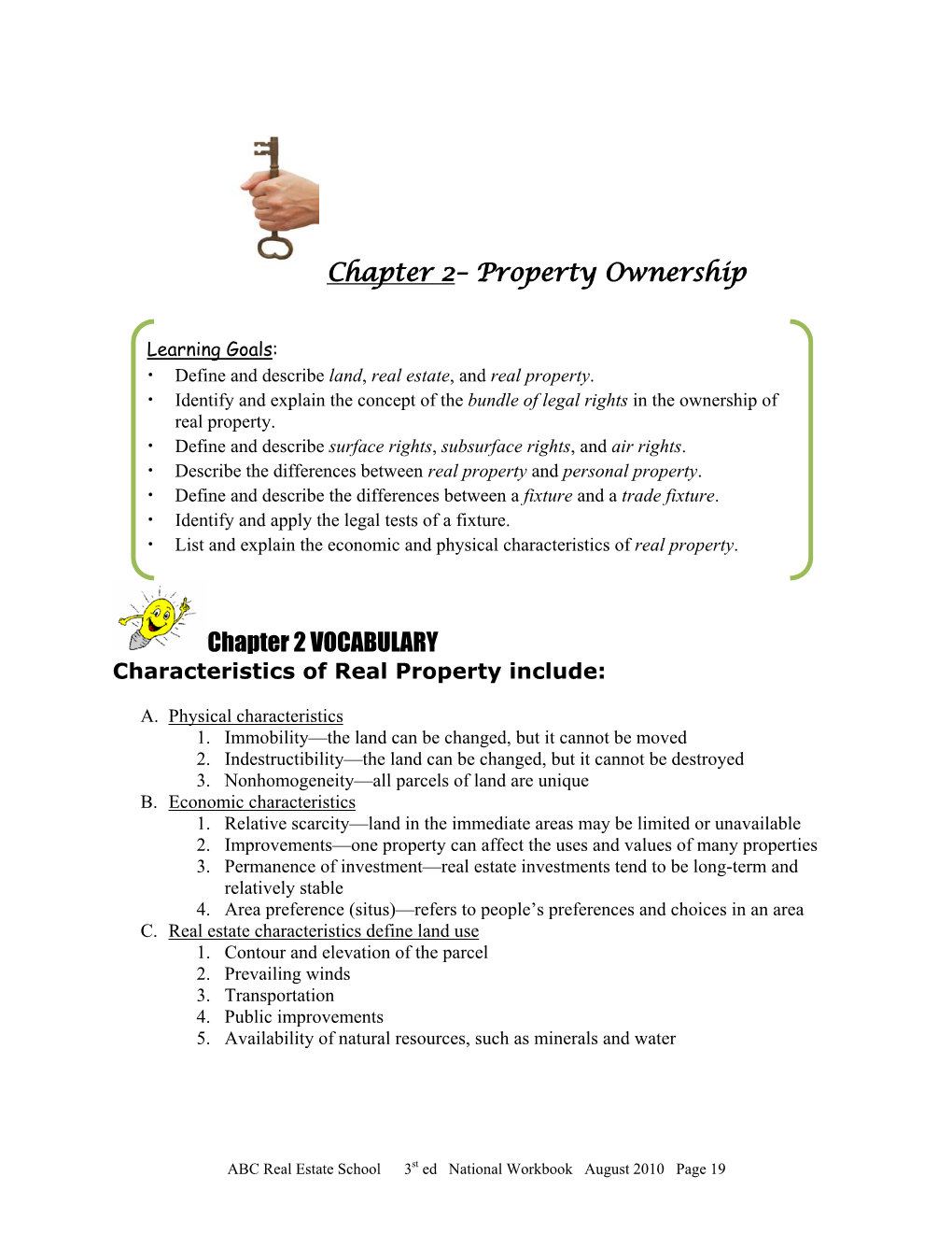 Chapter 2– Property Ownership