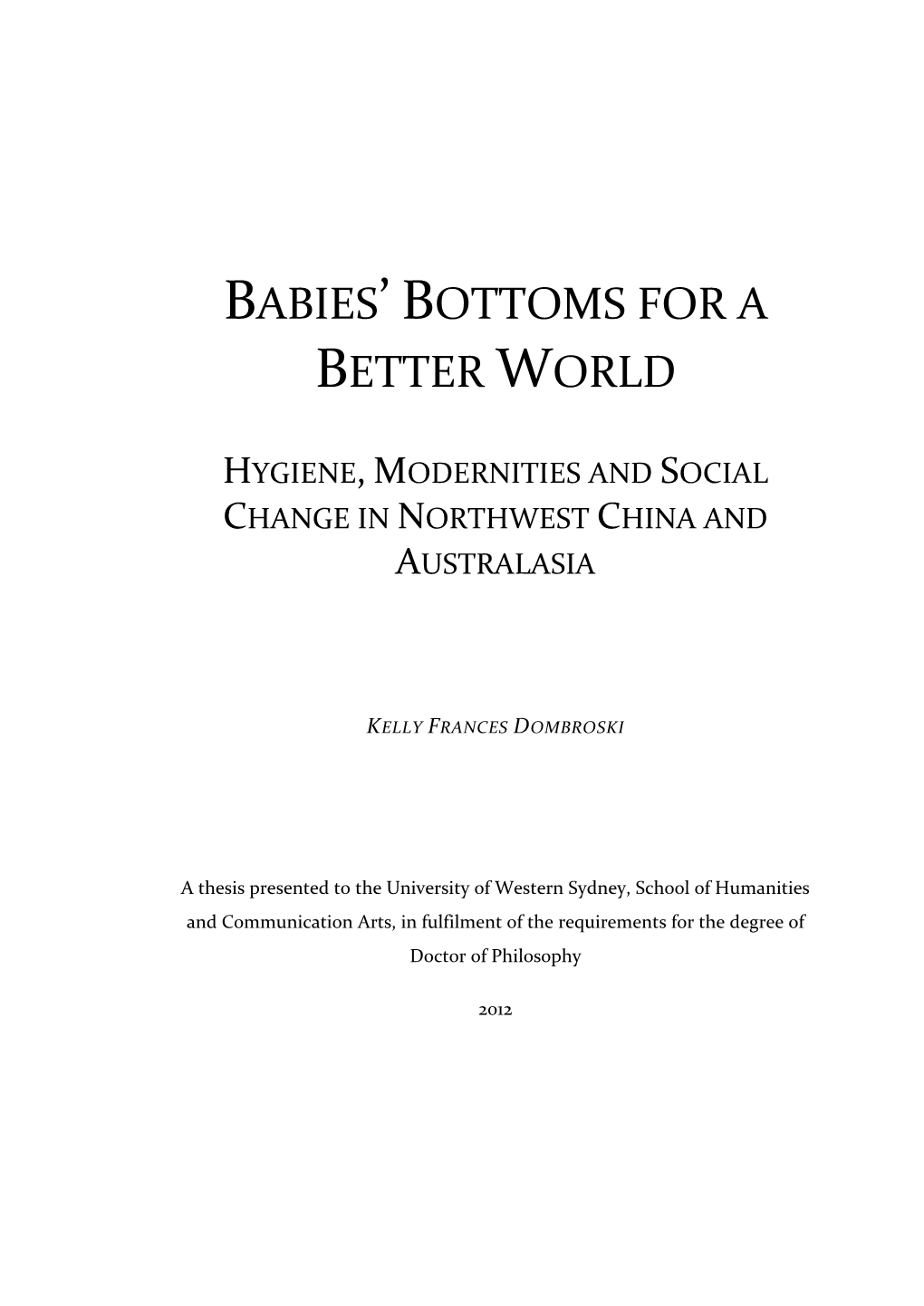 Babies' Bottoms for a Better World