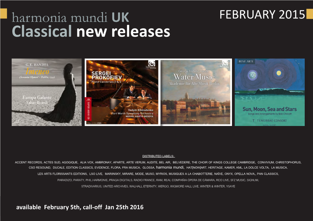 Classical New Releases