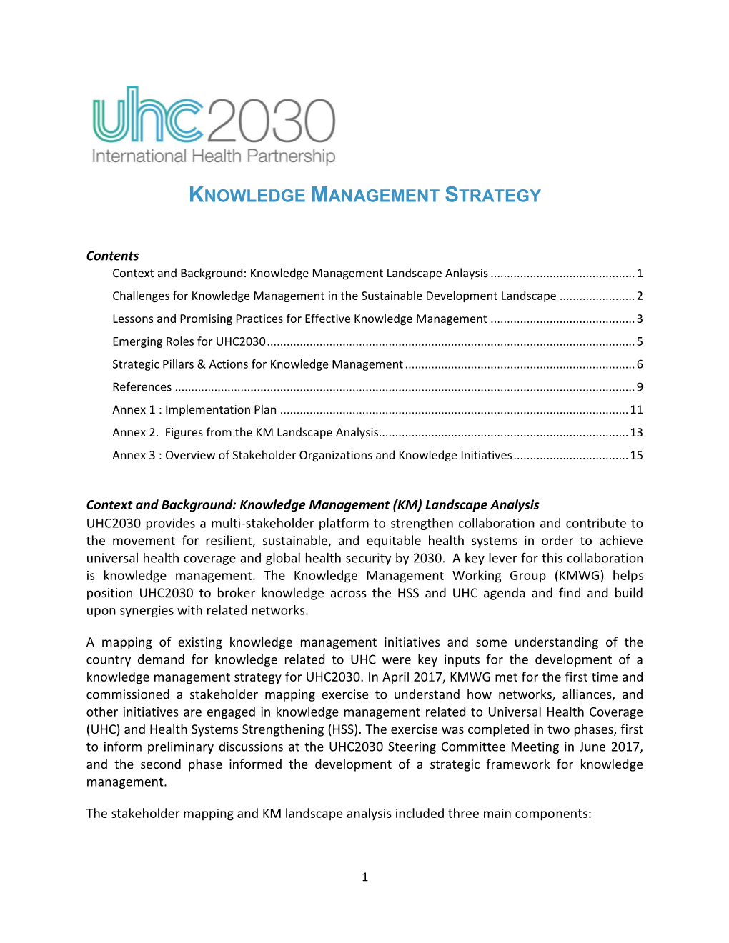 Knowledge Management Strategy