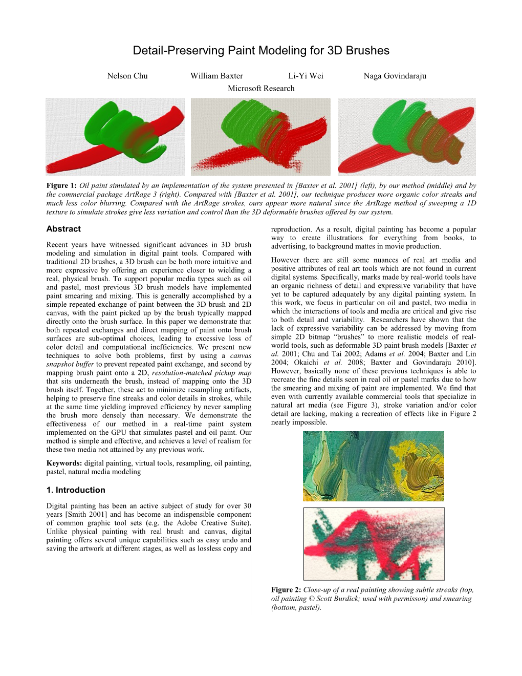 Detail-Preserving Paint Modeling for 3D Brushes