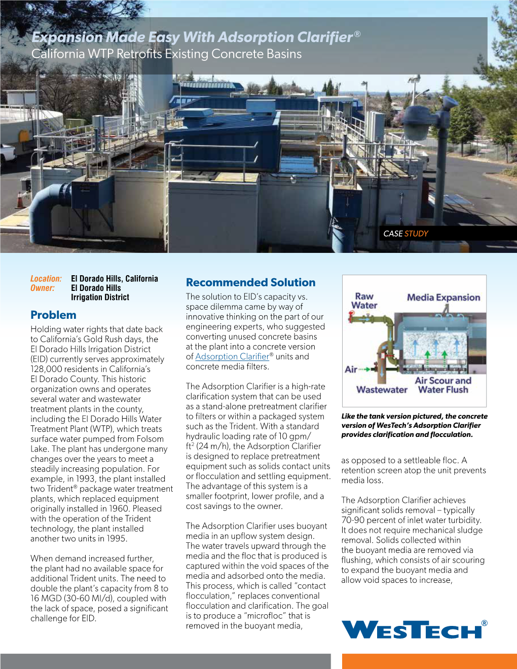 Expansion Made Easy with Adsorption Clarifier® California WTP Retrofits Existing Concrete Basins