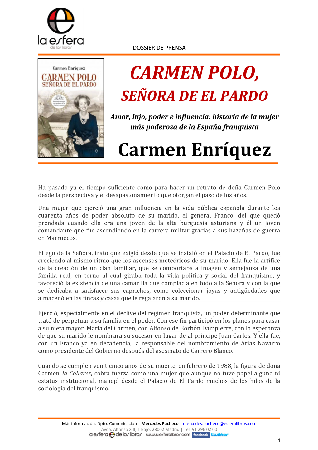 CARMEN POLO, Carmen Enríquez