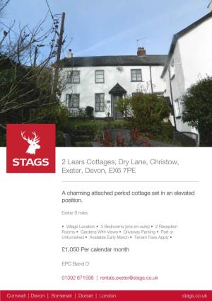 2 Lears Cottages, Dry Lane, Christow, Exeter, Devon, EX6 7PE