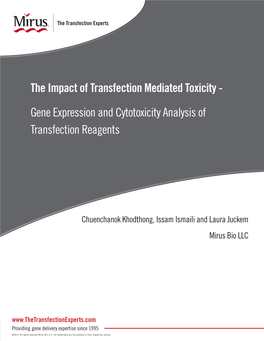 The Impact of Transfection Mediated Toxicity