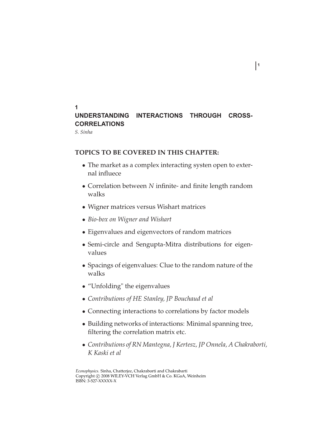 TOPICS to BE COVERED in THIS CHAPTER: • the Market As A