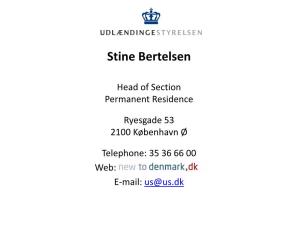 Head of Section Permanent Residence Ryesgade 53 2100