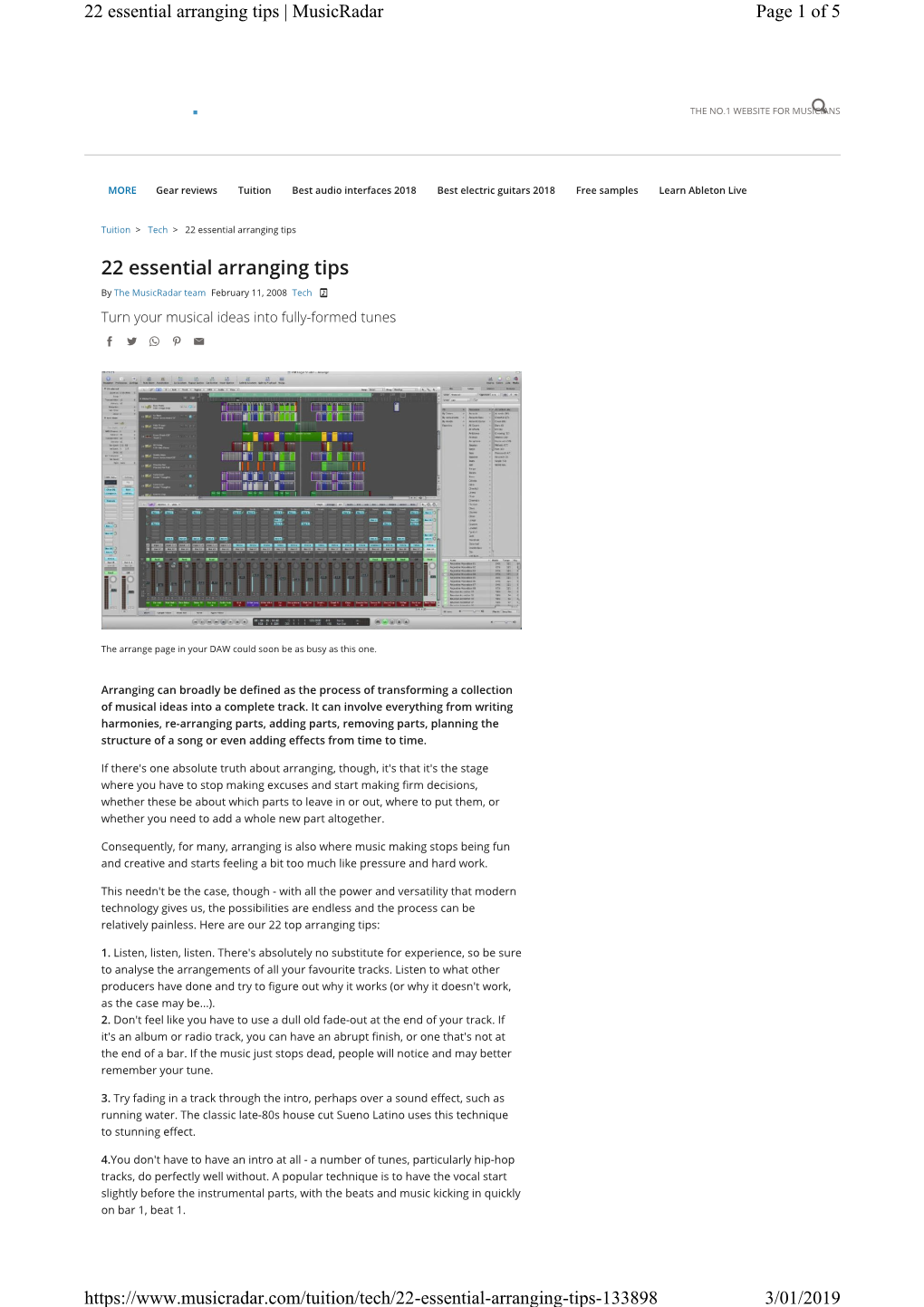 22 Essential Arranging Tips | Musicradar Page 1 of 5