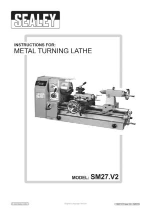 Instructions For: Metal Turning Lathe