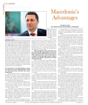 To Download a PDF of an Interview with H.E. Nikola Gruevski, Prime