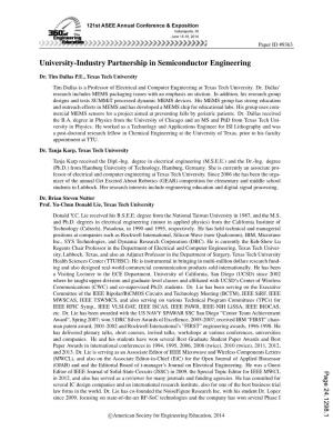 University-Industry Partnerships in Semiconductor Engineering