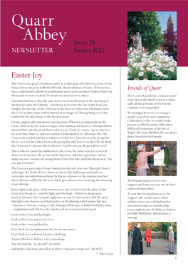Quarr Abbey Newsletter Easter 2021.Indd