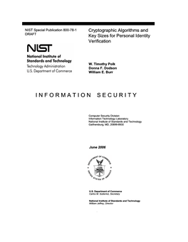 Cryptographic Algorithms and Key Sizes for Personal Identity Verification