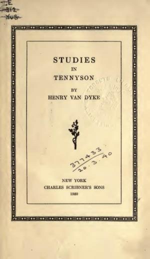 Studies in Tennyson Poems of Tennyson
