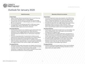 Outlook for January 2020
