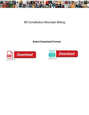 Mt Constitution Mountain Biking