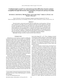 Combined Single-Crystal X-Ray and Neutron Powder Diffraction Structure