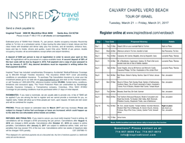 Calvary Chapel Vero Beach Tour of Israel