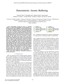 Deterministic Atomic Buffering