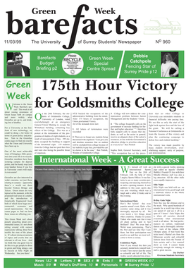175Th Hour Victory for Goldsmiths College