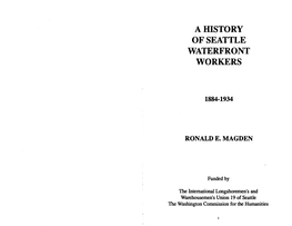Ahistory of Seattle Waterfront Workers