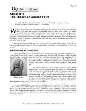 Chapter 4 the Theory of Laissez-Faire