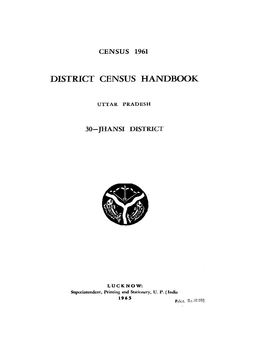 District Census Handbook, 30-Jhansi, Uttar Pradesh