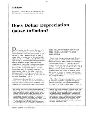 Does Dollar Depreciation Cause Inflation?