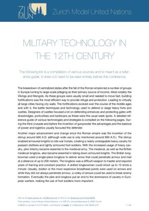Military Technology in the 12Th Century