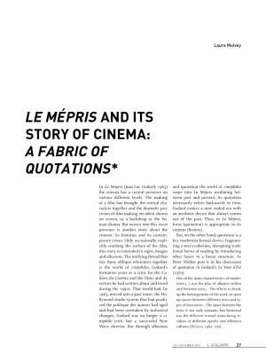 Le Mépris and Its Story of Cinema: a Fabric of Quotations*