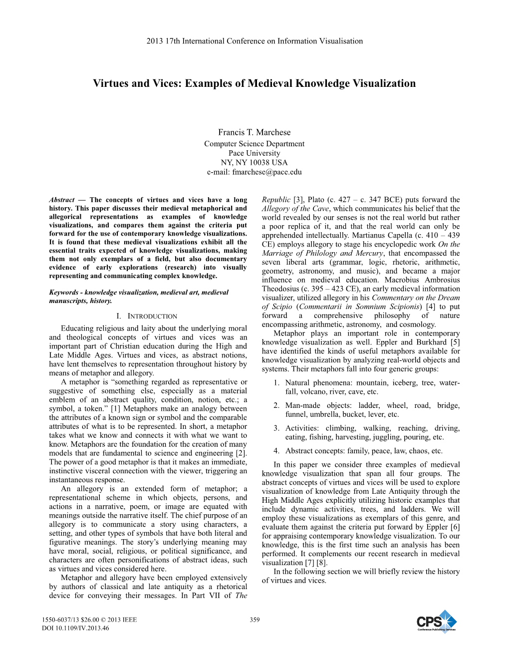 Virtues and Vices: Examples of Medieval Knowledge Visualization