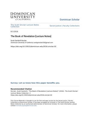 The Book of Revelation [Lecture Notes]