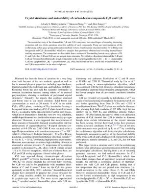 Crystal Structures and Metastability of Carbon-Boron Compounds C3B And